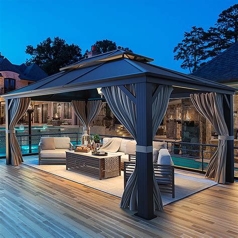 metal fabric gazebos|gazebos for patios metal roof.